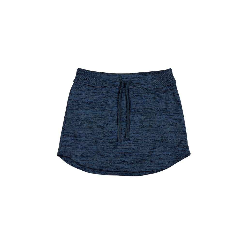 Athleta Womens Space Dye Mini Skirt gray Athletic Drawstring Skort Small